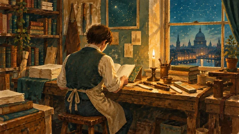 Painting from the Wisdom unit about Michael Faraday